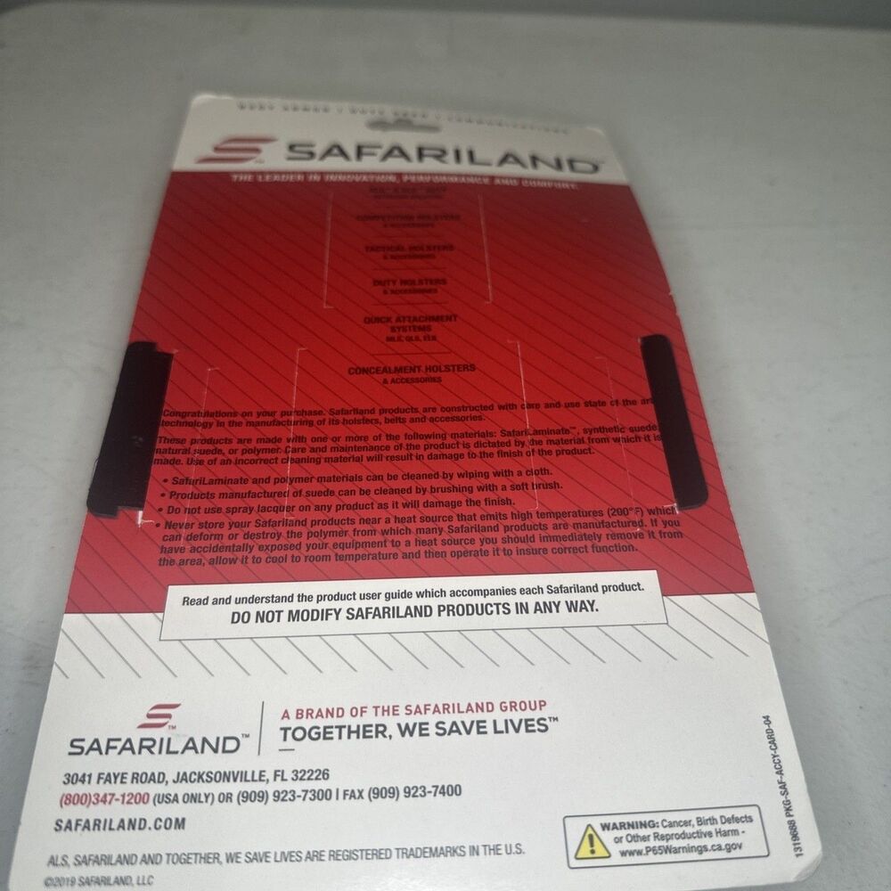 Safariland Slimline Open Top Triple Mag Holder for GLOCK MAGAZINES 775-83-48 - Picture 7 of 7